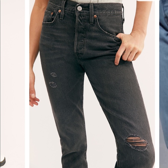 Levi's Denim - Levi 501 skinny in black mail, size 26